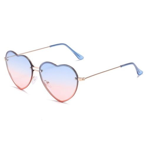 Lovely love rimless sunglasses; versatile women's decoration ins; same style; versatile; cut edge love glasses;